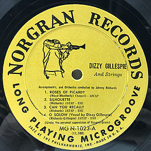 DIZZY GILLESPIE / Dizzy And Strings (LP) / Norgran | WAXPEND