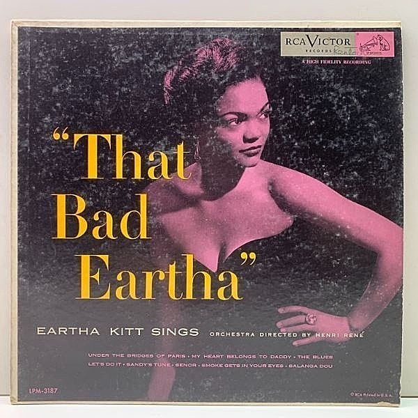 レコードメイン画像：良好!! 10インチ USオリジナル EARTHA KITT That Bad Eartha ('54 RCA) アーサ・キット US 初回プレス MONO 深溝