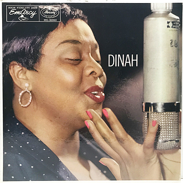 レコードメイン画像：レアな美盤!ムラ無し! USオリジナル MONO 銀ドラマー 深溝 DINAH WASHINGTON Dinah! (EmArcy MG 36065) Herb Geller, Wynton Kelly ほか