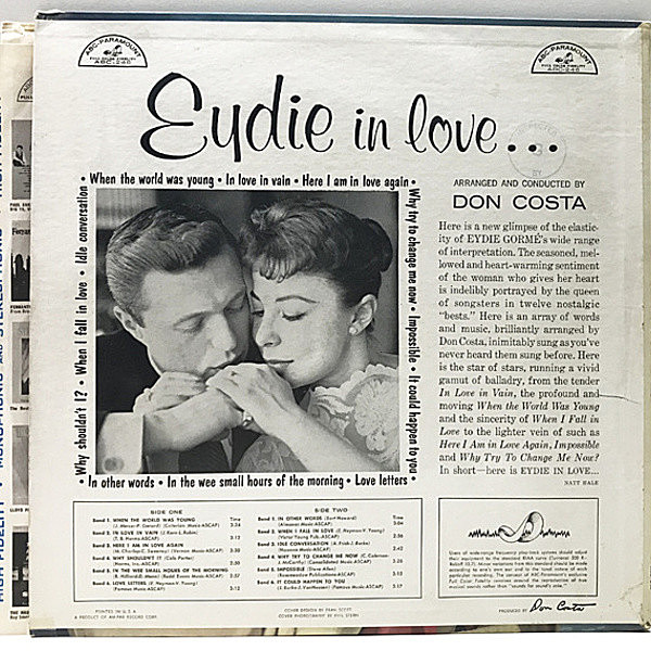 EYDIE GORME / Eydie In Love (LP) / ABC | WAXPEND RECORDS