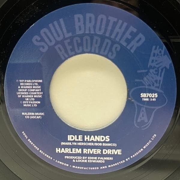 レコードメイン画像：良音質!! UK 英国 REMASTERED 仕様 45RPM. 7インチ HARLEM RIVER DRIVE Idle Hands / Seeds Of Life (Soul Brother) レアグルーヴ 名曲