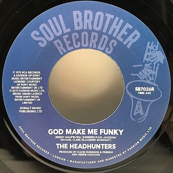 レコードメイン画像：極美盤!! UK 7インチ HEADHUNTERS God Make Me Funky / If You've Got It, You'll Get It (Soul Brother) ドラムブレイク ジャズ・ファンク