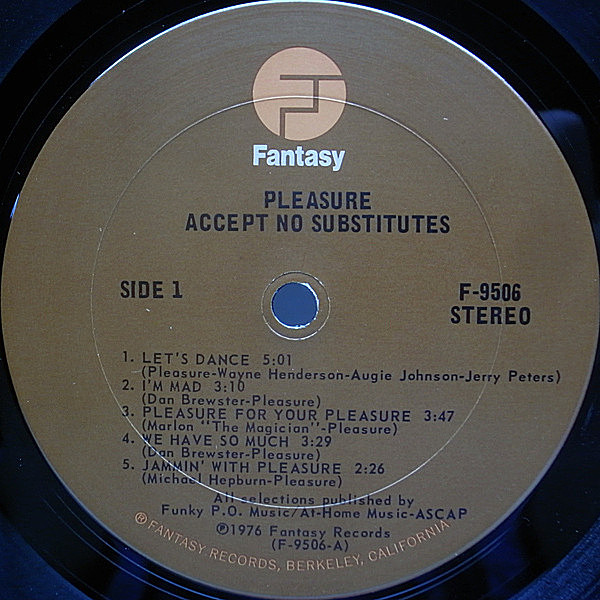 PLEASURE / Accept No Substitutes (LP) / | WAXPEND RECORDS PLEASURE / Accept No Substitutes (LP) / | WAXPEND RECORDS