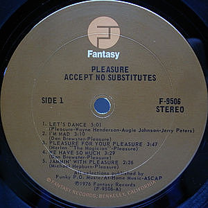 PLEASURE / Accept No Substitutes (LP) / | WAXPEND RECORDS