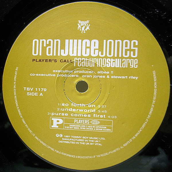 ORAN JUICE JONES / Player's Call (LP) / Tommy Boy | WAXPEND