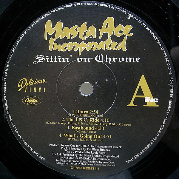 【代引可】 MASTA ACE Delicious / (LP) Chrome On Sittin' / INCORPORATED 洋楽