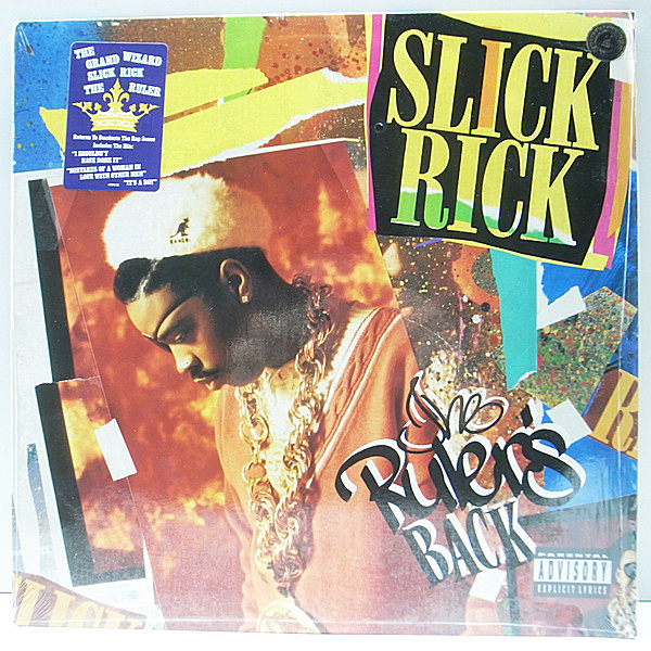 レコードメイン画像：【猫の鳴き声サンプリング／Top Cat】シュリンク美品!! USオリジナル SLICK RICK The Ruler's Back ('91 Def Jam) MASTERDISK刻印 LP