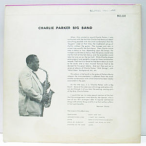 ★極レア【USオリジ/MONO/深溝/Clefトランペッタ】チャーリー・パーカー CHARLIE PARKER / Charlie Parker Big Band (LP) / Clef | WAXPEND RECORDS
