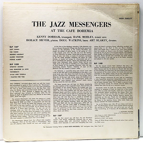 JAZZ MESSENGERS / At The Cafe Bohemia Vol.1 (LP) / Blue Note