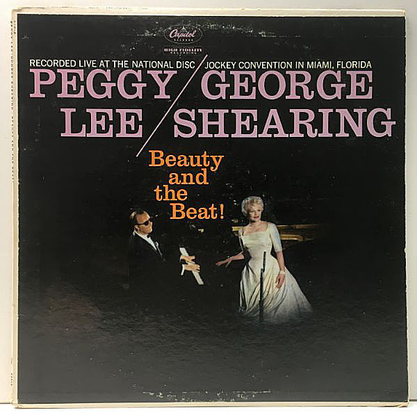 レコードメイン画像：美再生!! MONO 虹ツヤ PEGGY LEE / GEORGE SHEARING QUINTET Beauty And The Beat! ('59 Capitol) 絶頂期のライヴ 米 モノラル Lp