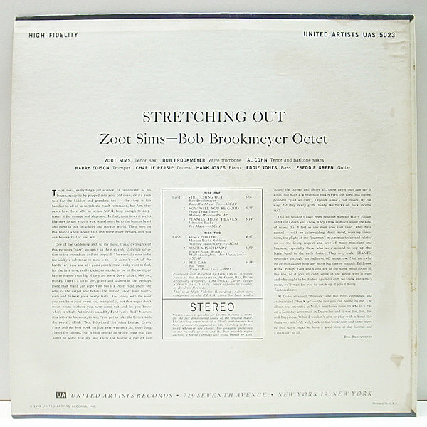 ZOOT SIMS / Stretching Out (LP) / United Artists | WAXPEND