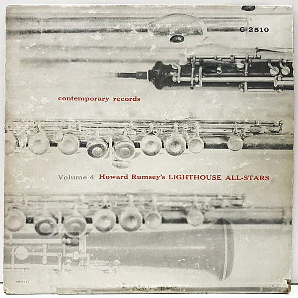 レコードメイン画像：10'' US 完全オリジナル MONO 深溝 HOWARD RUMSEY Lighthouse All Stars Volume 4 (Contemporary C 2510) Bob Cooper, Claude Williamson