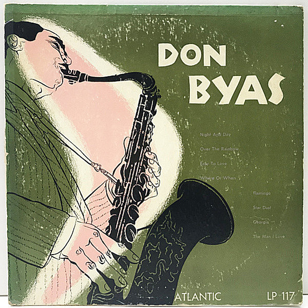 レコードメイン画像：激レア 10inch フラット USオリジナル DON BYAS Tenor Saxophone Solos ('52 Atlantic ALR 117) 欧州製とのパリ・セッション！稀少盤！