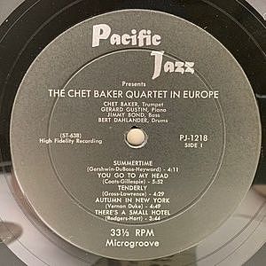 CHET BAKER / In Europe : A Jazz Tour Of The Nato Countries