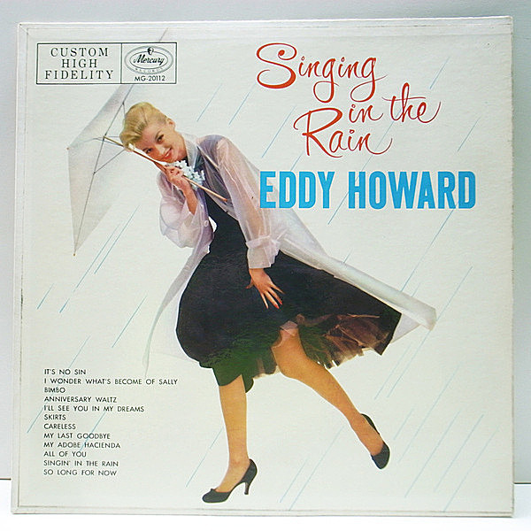 レコードメイン画像：美盤!! MONO 黒銀ラベル 深溝 USオリジナル EDDY HOWARD Singing In The Rain (Mercury MG-20112) 雨に唄えば 美女ジャケット
