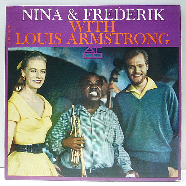 レコードメイン画像：【サッチモとの共演盤】美盤!! MONO 1stハープ USオリジナル NINA & FREDERIK With LOUIS ARMSTRONG (Atco 33-128) モノラル LP