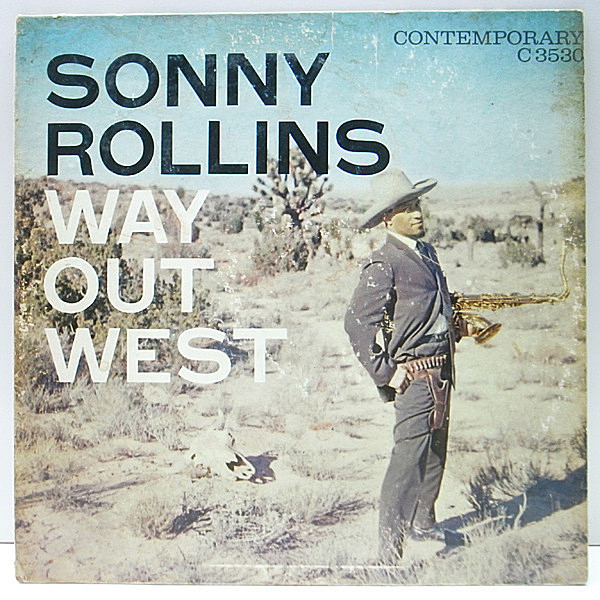 レコードメイン画像：MONO 深溝 USオリジナル SONNY ROLLINS Way Out West (Contemporary C 3530) RAY BROWN, SHELLY MANNE ピアノレス・トリオ 名
