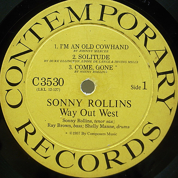 SONNY ROLLINS / Way Out West (LP) / Contemporary | WAXPEND