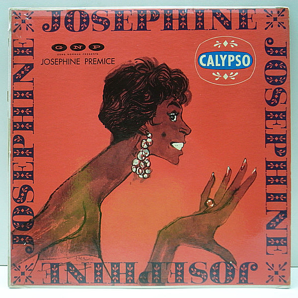 レコードメイン画像：【スチャラダパーネタ／Hollywood Calypso 収録】カリプソ集 オリジナル JOSEPHINE PREMICE Sings Calypso ('57 GNP) 深溝 サンプリング LP