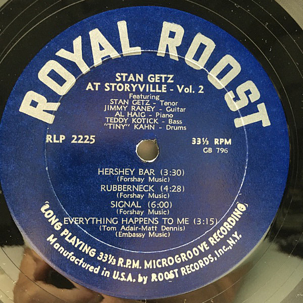 STAN GETZ / At Storyville Vol. 2 (LP) / Royal Roost | WAXPEND RECORDS