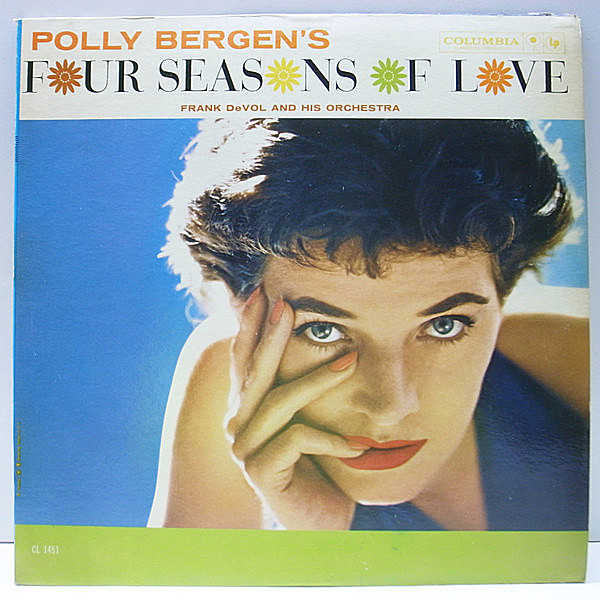 レコードメイン画像：美品!! MONO 6eye 深溝 USオリジナル POLLY BERGEN Four Seasons Of Love ('60 Columbia) 女優シンガー／ポリー・バーゲンのスタンダード集