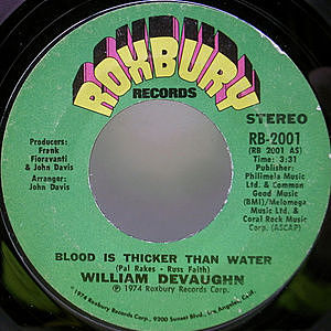 レコード画像：WILLIAM DeVAUGHN / Blood Is Thicker Than Water