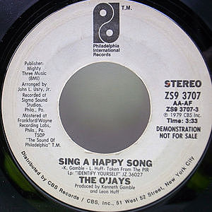 レコード画像：O'JAYS / Sing A Happy Song