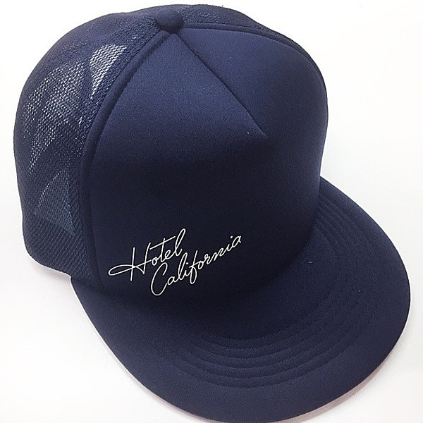 レコードメイン画像：【CAP : Navy】フラットバイザー・メッシュ・キャップ 紺