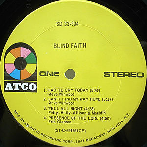 UK ROCK】Blind Faith ブラインド・フェイス / Blind Faith 中古