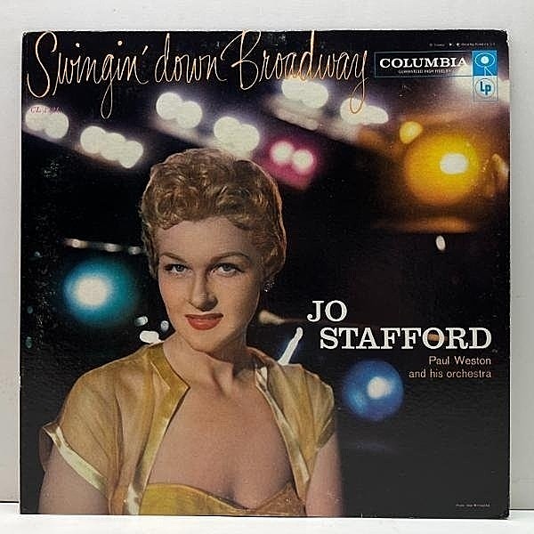 レコードメイン画像：良好!! 1Aマト MONO 6eye 深溝 USオリジナル JO STAFFORD Swingin' Down Broadway ('58 Columbia) ジャズスタンダードを披露した名作
