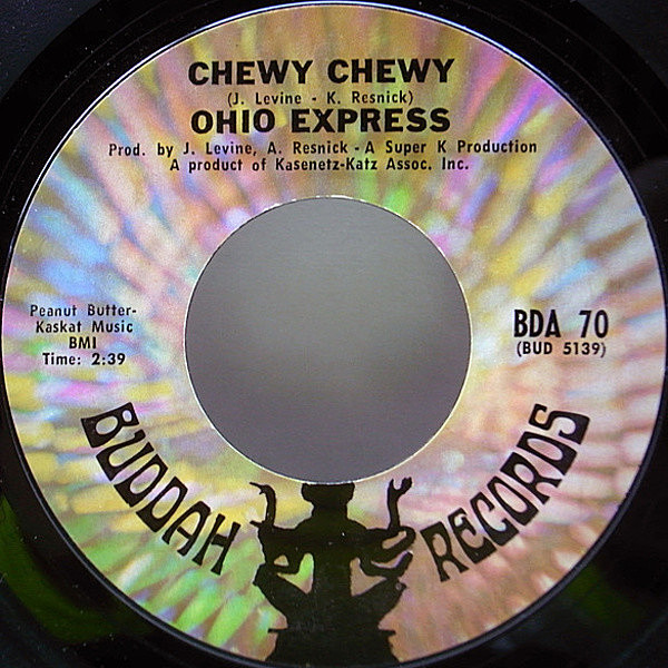 レコードメイン画像：バブルガムポップ 良盤!! 7インチ BellSound刻印 USオリジナル OHIO EXPRESS Chewy Chewy / Firebird ('68 Buddah) タイトルカット 45RPM.
