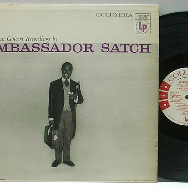 レコードメイン画像：良品!! 白プロモ MONO 6eye 深溝 USオリジナル LOUIS ARMSTRONG Ambassador Satch (Columbia CL 840) '55年 傑作ライヴ