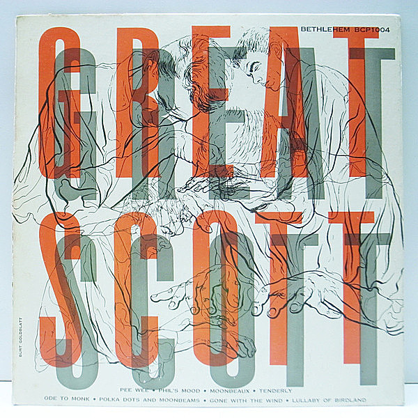レコードメイン画像：レアな美盤!! 10'' FLAT 初版リーフ USオリジナル BOBBY SCOTT TRIO Great Scott (Bethlehem BCP 1004) 弱冠17歳で残した天才ピアニスト