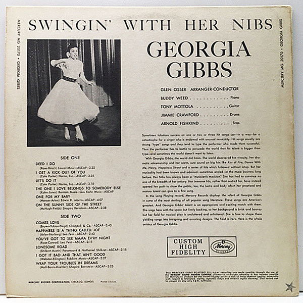 USオリジナル/Georgia Gibbs Music And Memories Georgia Gibbs – Music And Memories | Releases | Discogs