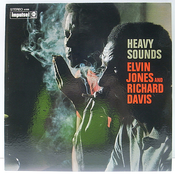 レコードメイン画像：良好品!! 初版 赤黒ラベル USオリジナル ELVIN JONES And RICHARD DAVIS Heavy Sounds (Impulse AS-9160) 双頭リーダー・カルテット人気盤