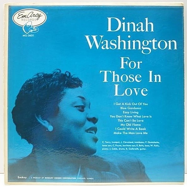 レコードメイン画像：良品!! MONO 深溝 DINAH WASHINGTON For Those In Love ('55 Emarcy) 最高傑作 CLARK TERRY, WYNTON KELLY, JIMMY COBB