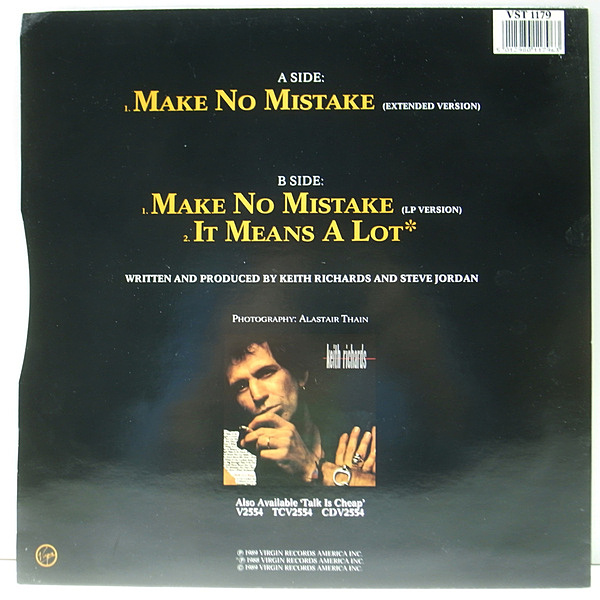 KEITH RICHARDS / Make No Mistake (12) / Virgin | WAXPEND RECORDS