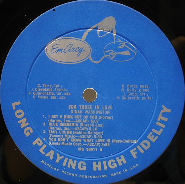 洋楽 Dinah Washington For Those In Love Dinah Washington – For Those In Love – CD (Album, Reissue