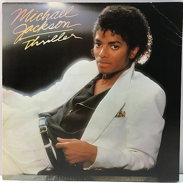 レコードメイン画像：良品!! US 米オリジナル MICHAEL JACKSON Thriller ('82 Epic) マイケル・ジャクソン／スリラー 名盤 Lp 赤バーコードJK 専用インナー付き