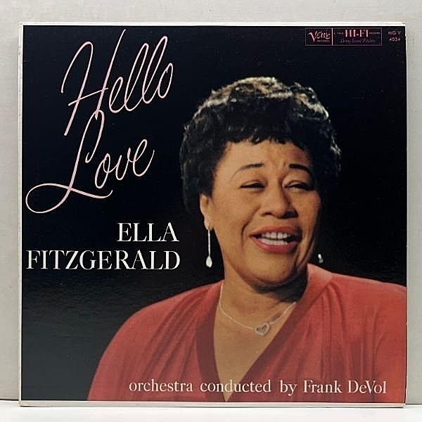レコードメイン画像：USオリジナル MONO 初版 VERVEリム 深溝 ELLA FITZGERALD Hello Love ('59 Verve) 最高のバラード集！エラ・フィッツジェラルド 米モノラル