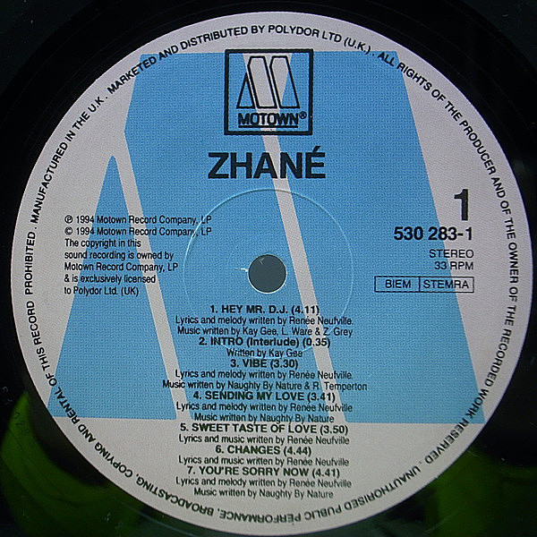 Zhane Pronounced Jah-Nay MOTOWN レコード LP ZHANE / Pronounced Jah-Nay (LP) / Motown | WAXPEND RECORDS
