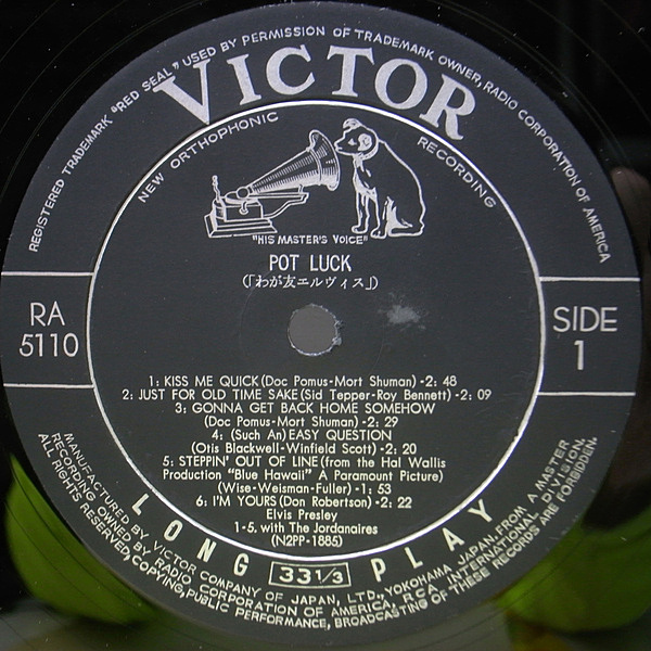 ELVIS PRESLEY / Pot Luck (LP) / Victor | WAXPEND RECORDS